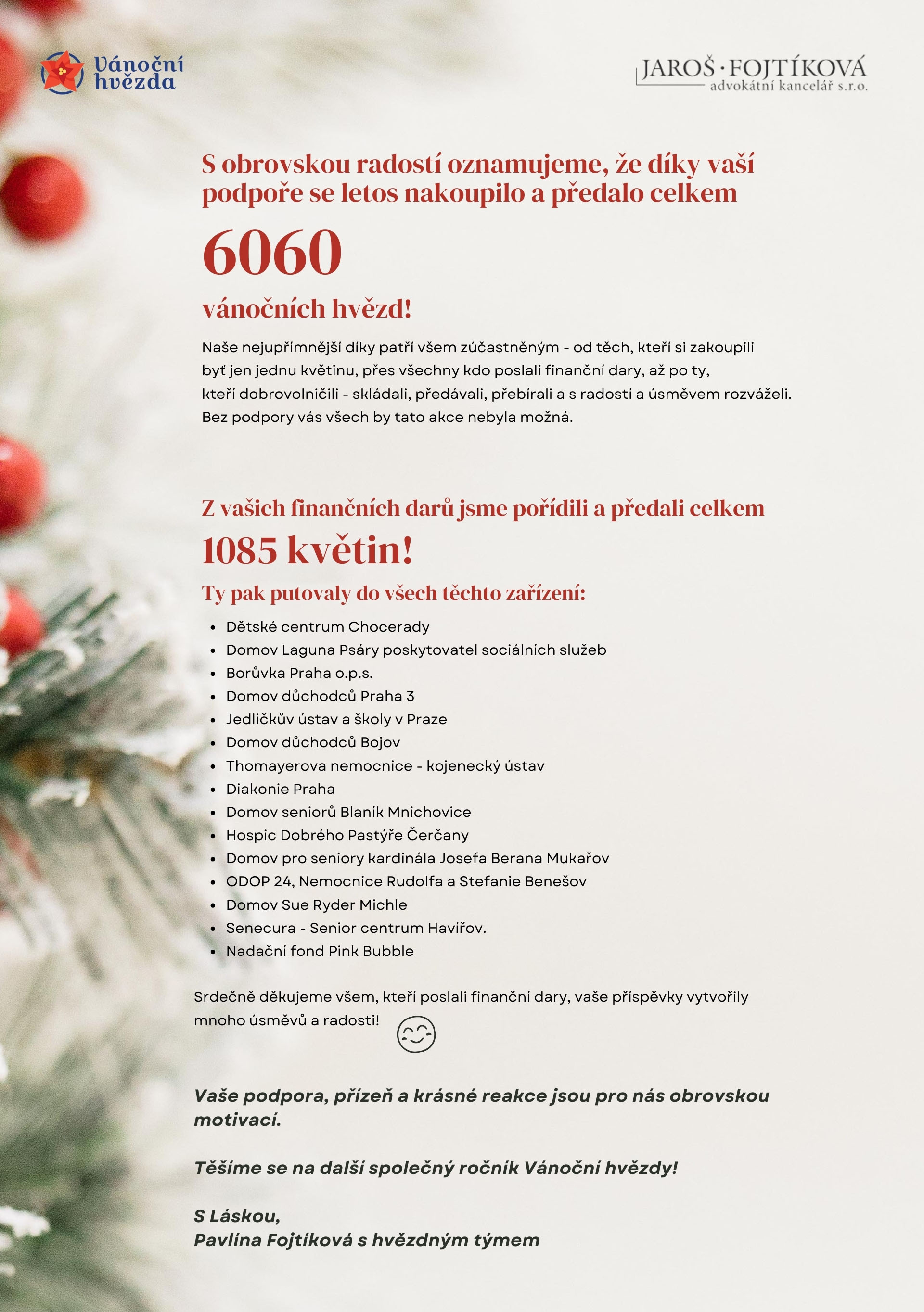 Vánoční hvězda Praha 2023